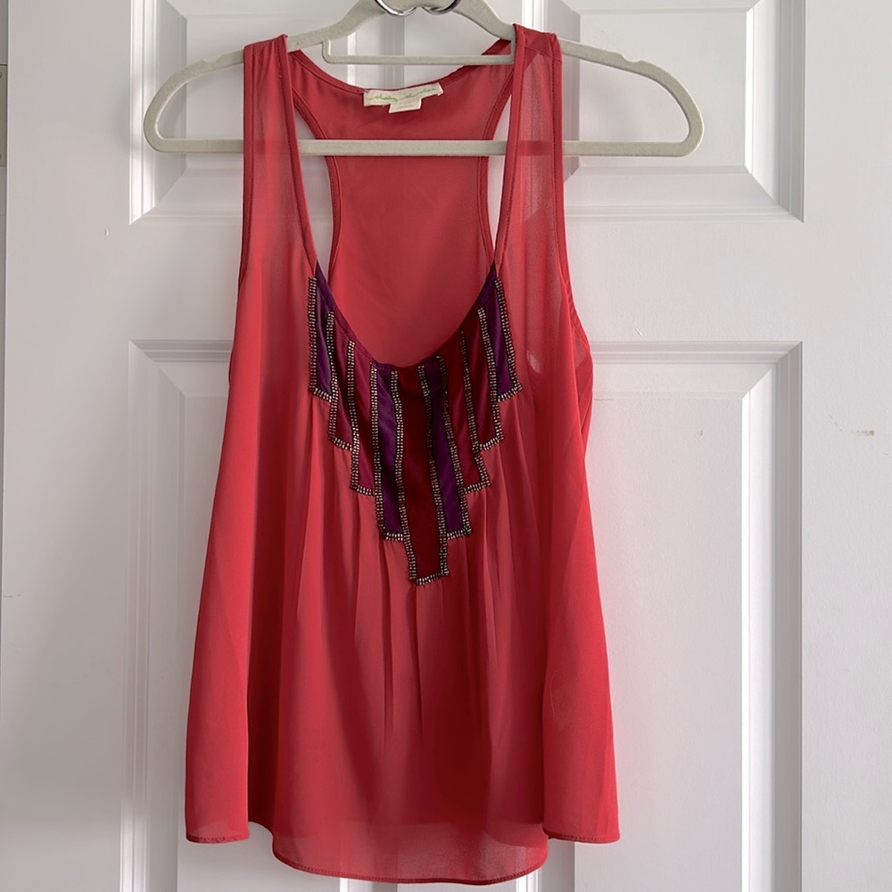 Staring at Stars |‎ Flowy Racerback Blouse | Sz Small - Picture 3 of 6